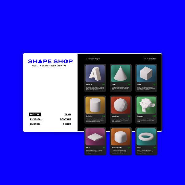 Shape Shop - e-commerce concept